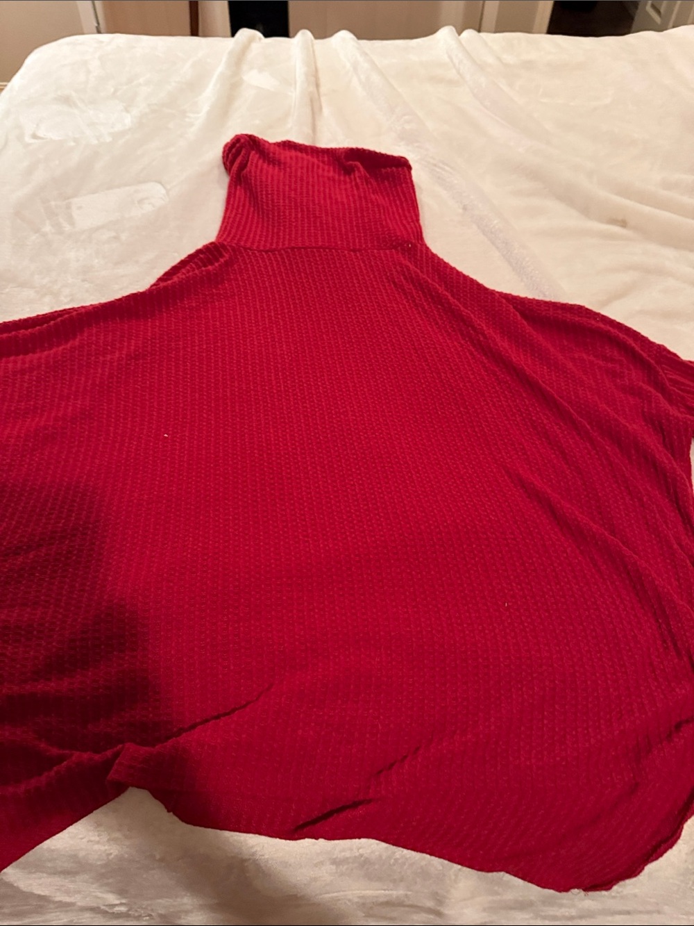 Zenana Outfitters Red Textured Knit Top - Picture 3 of 5